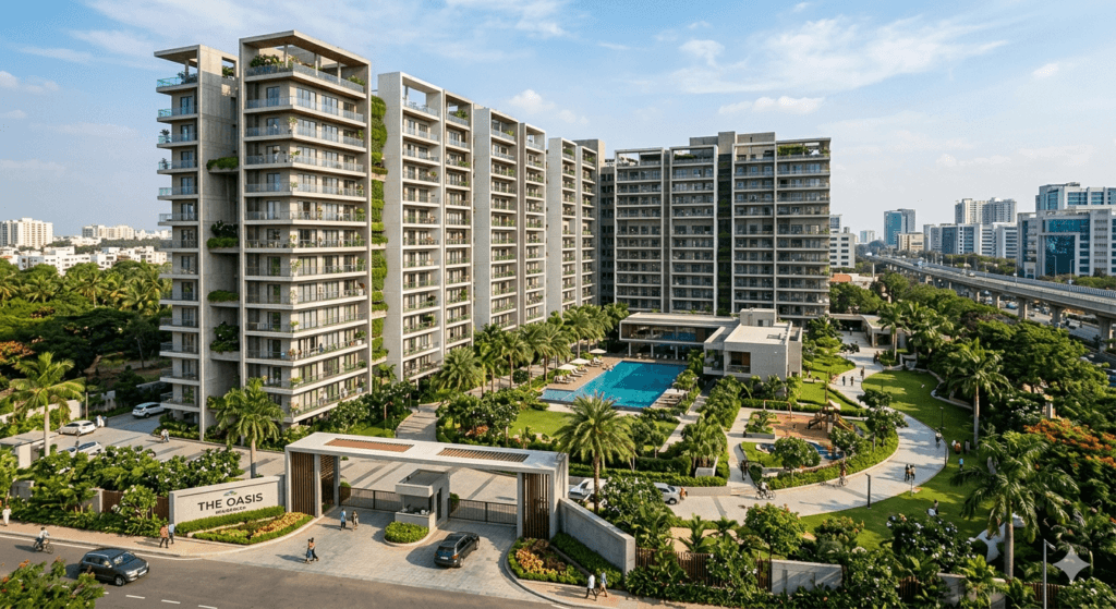 Premium apartment project in Bengaluru showcasing modern residential towers and investment-friendly housing options