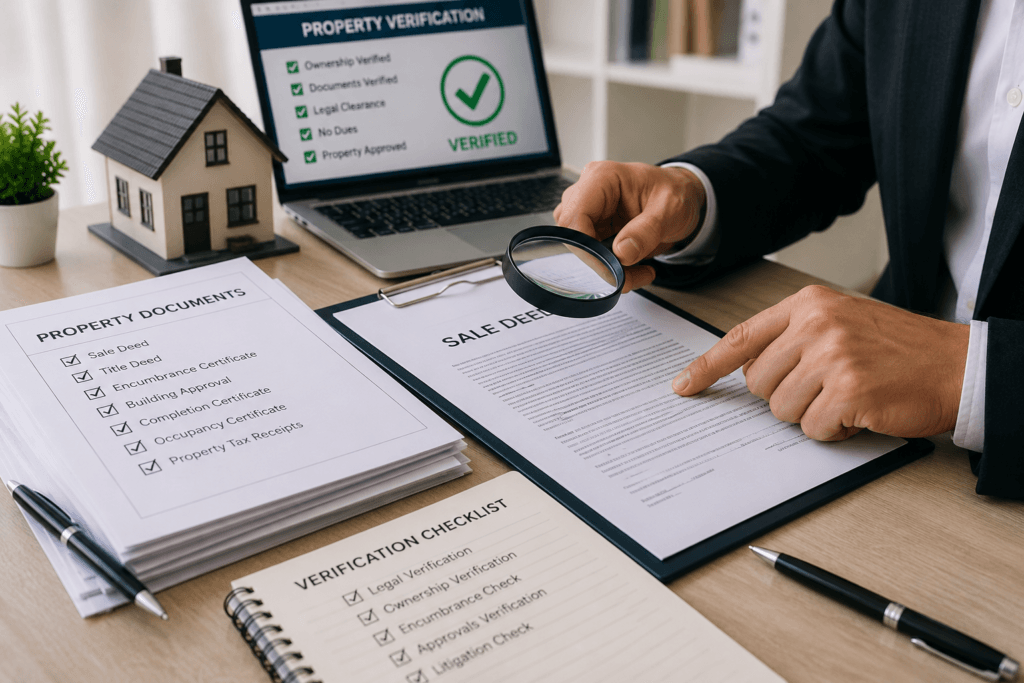 Real estate legal document verification process