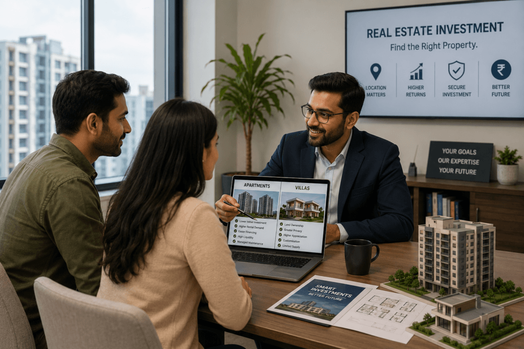 Property consultant helping homebuyers